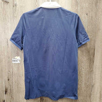 MENS SS Polo Show Shirt, 1/3 Button Up *vgc, mnr pilly cuff edges, collar stains & crinkles
