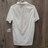 MENS SS Polo Show Shirt, 1/3 Button Up *vgc, mnr pilly cuff edges, collar stains & crinkles, creased/wrinkled
