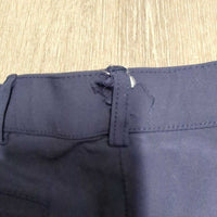 Full Grippy Seat Breeches *gc, seam puckers, v.rubbed & pilly, threads, pulled belt loop end
