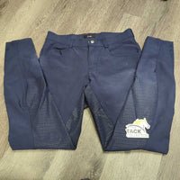 Full Grippy Seat Breeches *gc, seam puckers, v.rubbed & pilly, threads, pulled belt loop end
