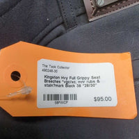 Hvy Full Grippy Seat Breeches *vgc/xc, mnr rubs & stain?mark
