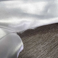 Satin Stock Tie, velcro Collar *vgc/gc, mnr frays, threads, frays, rubs & stains, older
