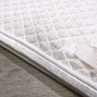 Quilt Dressage Pad, piping *gc, clean, cut tabs, pills, mnr hair, stains, unstitched, threads, dingy

