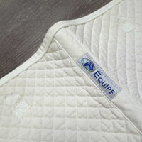 Quilt Dressage Pad, piping *gc, clean, cut tabs, pills, mnr hair, stains, unstitched, threads, dingy

