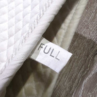 Quilt Dressage Pad, piping *gc, clean, cut tabs, rubs, stains, mnr pills, hair, unstitched, dingy
