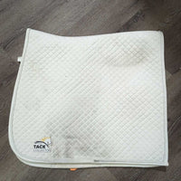 Quilt Dressage Pad, piping *gc, clean, cut tabs, rubs, stains, mnr pills, hair, unstitched, dingy
