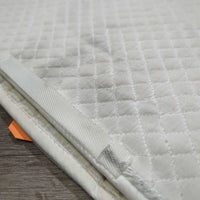 Quilt Dressage Pad, piping *gc, clean, cut tabs, rubs, stains, mnr pills, hair, unstitched, dingy
