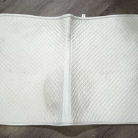 Quilt Dressage Pad, piping *gc, clean, cut tabs, rubs, stains, mnr pills, hair, unstitched, dingy
