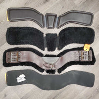 Anatomical Short Girth, 4 liners *vgc, mnr stains, clean, hair, residue, rubs, clumpy
