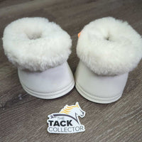 Wrap Around Bell Boots, velcro, Sheepskin Top *like new
