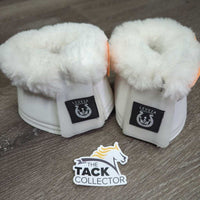 Wrap Around Bell Boots, velcro, Sheepskin Top *like new
