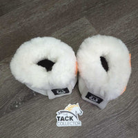 Wrap Around Bell Boots, velcro, Sheepskin Top *like new
