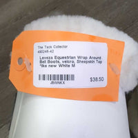Wrap Around Bell Boots, velcro, Sheepskin Top *like new
