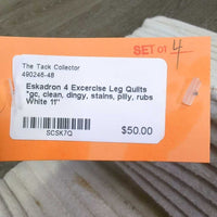 4 Excercise Leg Quilts *gc, clean, dingy, stains, pilly, rubs
