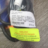 2 Speed Clippers, T-84 Blade, oil, extra blade drive, manual *xc, clean, WORK, SOUND GREAT
