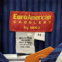 SS Show Sun Shirt, 1/3 Button up, button Collar, mesh pits "EAS" *gc, older, crinkled, dingy, puckers
