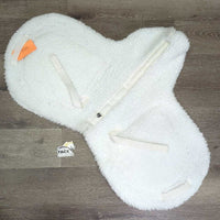 Fitted Fleece Hunter Saddle Pad, Non Slip Underside *vgc, clean, mnr hair, stains clumpy & edge rubs, stains & clumpy
