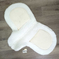 Fitted Fleece Hunter Saddle Pad, Non Slip Underside *vgc, clean, mnr hair, stains clumpy & edge rubs, stains & clumpy
