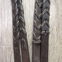Monocrown Figure 8 Bridle, Braided Reins *xc/vgc, mnr dirt, rubs & dents
