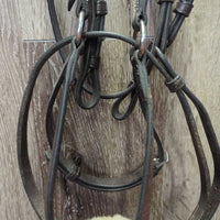 Monocrown Figure 8 Bridle, Braided Reins *xc/vgc, mnr dirt, rubs & dents

