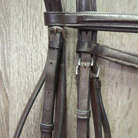 Monocrown Figure 8 Bridle, Braided Reins *xc/vgc, mnr dirt, rubs & dents
