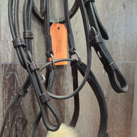 Monocrown Figure 8 Bridle, Braided Reins *xc/vgc, mnr dirt, rubs & dents
