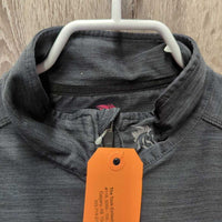 Light Fleece Lined Shirt, 1/4 Zip Up, Mesh Pits *gc, deodorant sparkles, seam rubs
