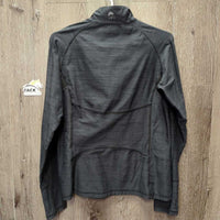 Light Fleece Lined Shirt, 1/4 Zip Up, Mesh Pits *gc, deodorant sparkles, seam rubs
