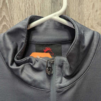 LS Base Layer Shirt, mesh panels, 1/4 Zip Up *vgc, older, puckered sides
