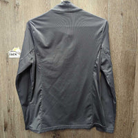 LS Base Layer Shirt, mesh panels, 1/4 Zip Up *vgc, older, puckered sides
