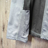 Light Fleece Lined Shirt, 1/4 Zip Up, Mesh Pits *gc, v.mnr deodorant sparkles, v.rubbed & pilly, mnr threads, v.peeled logo
