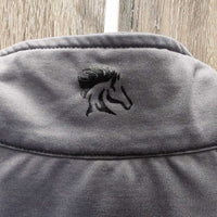 Light Fleece Lined Shirt, 1/4 Zip Up, Mesh Pits *gc, v.mnr deodorant sparkles, v.rubbed & pilly, mnr threads, v.peeled logo
