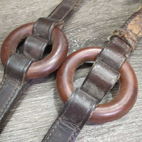 Pr Donut Leather Side Reins *gc/fair, scrapes, mnr dirt, residue, v.chewed, thin & scraped spots

