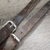 Pr Donut Leather Side Reins *gc/fair, scrapes, mnr dirt, residue, v.chewed, thin & scraped spots

