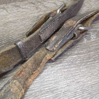 Pr Donut Leather Side Reins *gc/fair, scrapes, mnr dirt, residue, v.chewed, thin & scraped spots
