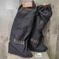 Field Boots, Zipx, 2 Ariat Black bags *vgc, older, mnr scuffs, dirt & edge rubs, holey bags
