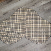 Thick Soft Padded English Saddle Carry - Storage Bag *gc, older, mnr rubs, pills, snags & threads, clean, faded
