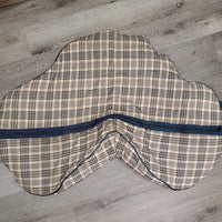 Thick Soft Padded English Saddle Carry - Storage Bag *gc, older, mnr rubs, pills, snags & threads, clean, faded
