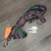 Nylon Web Lunge Line, loop handle *gc, dirty, faded, older, rubs, snags
