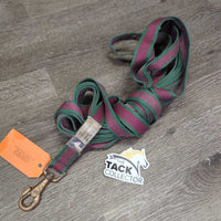 Nylon Web Lunge Line, loop handle *gc, dirty, faded, older, rubs, snags
