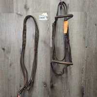 Rsd Bridle, Braided Reins *fair, v.dry, v.stiff, v.tight keepers, rusty, tied, dirty, mold?
