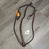 Rsd Narrow Leather Breastplate *gc/fair, stiff, rubs, dry, older, creases, xholes, missing keeper
