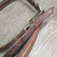 Rsd Narrow Leather Breastplate *gc/fair, stiff, rubs, dry, older, creases, xholes, missing keeper
