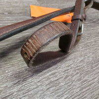 Rsd Narrow Leather Breastplate *gc/fair, stiff, rubs, dry, older, creases, xholes, missing keeper

