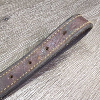 Rsd Narrow Leather Breastplate *gc/fair, stiff, rubs, dry, older, creases, xholes, missing keeper
