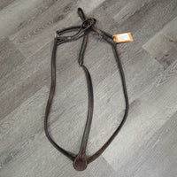 Rsd Narrow Leather Breastplate *gc/fair, stiff, rubs, dry, older, creases, xholes, missing keeper

