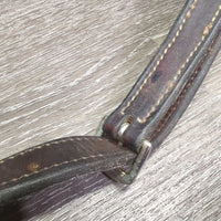 Rsd Narrow Leather Breastplate *gc/fair, stiff, rubs, dry, older, creases, xholes, missing keeper
