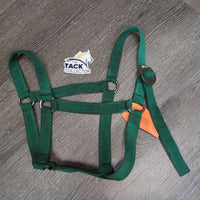 Nylon Halter, Slide Buckle *gc, clean & stains?dirty, rubs, older
