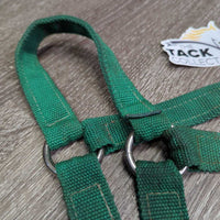 Nylon Halter, Slide Buckle *gc, clean & stains?dirty, rubs, older

