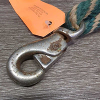 Short Stiff Nylon Lead Rope, Bull Snap *fair, frays, rubs, stains, rubs, rusty
